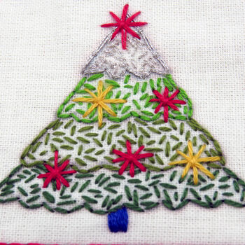 Oh Christmas Tree Festive Embroidery Kit, 5 of 12