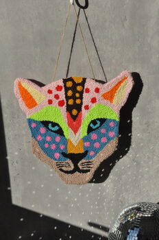 Vibrant Tiger Head Punch Needle Wall Decor, 7 of 7