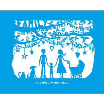 Family Print Or Papercut In Mount, 7 of 12