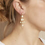 Diamond Polki Chandelier Gold Plated Silver Earrings, thumbnail 1 of 4
