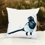 Inky Magpie Water Resistant Outdoor Garden Cushion, thumbnail 4 of 8