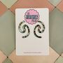 Squiggle Glitter Resin Earrings / Abstract Wavy Jewellery / Bold Colourful Jewellery / Dopamine Dressing Gift, thumbnail 1 of 12