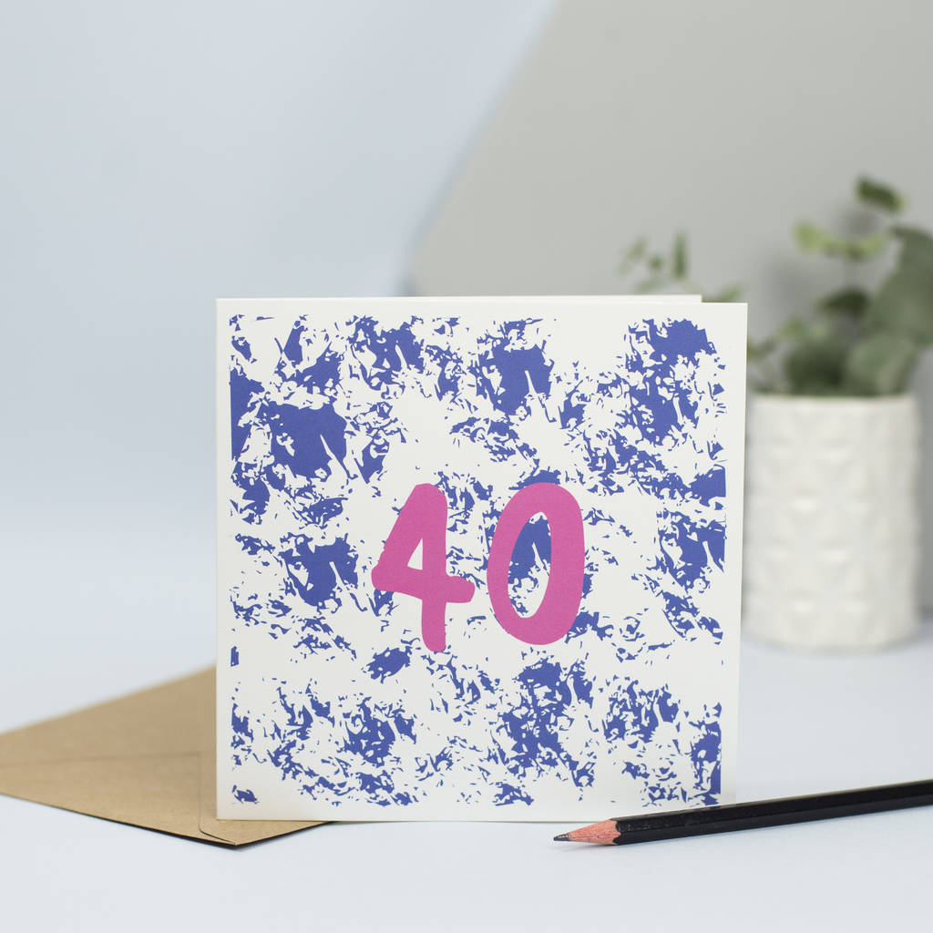 40th Birthday Card For Someone Turning 40 Years Old By ...