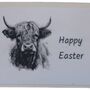 Happy Easter Highland Cow, Easter Gift Card And Box, thumbnail 4 of 8