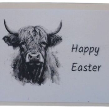 Happy Easter Highland Cow, Easter Gift Card And Box, 4 of 8