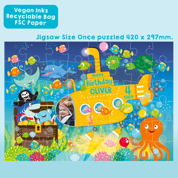 Personalised Ocean Pirate Birthday Jigsaw Puzzle, 2 of 10