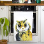 Inky Owl Tea Towel, thumbnail 1 of 6