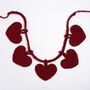 Heart Garland Knitting Kit Easy Valentines, thumbnail 3 of 6