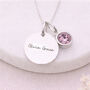 Personalised Sterling Silver June Birthstone Alexandrite Pendant Necklace, thumbnail 1 of 9
