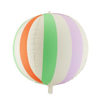 Matte Pastel Stripe Ball Foil Balloon, 2 of 4