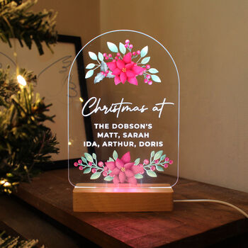 Personalised Christmas Flower Changing Colours Light, 4 of 6