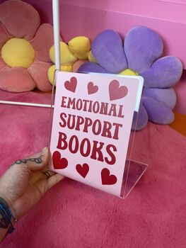 Emotional Support Books Acrylic Bookend Home Decor, 5 of 7