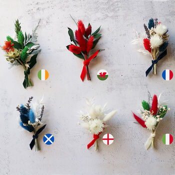 Six Nations Rugby Supporters Buttonhole In Team Colours, 2 of 12