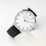 Personalised Handwriting His And Hers Black Leather Watch, thumbnail 4 of 7