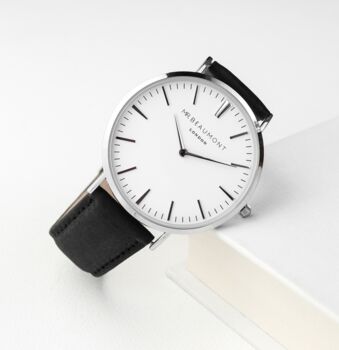 Personalised Handwriting His And Hers Black Leather Watch, 4 of 7