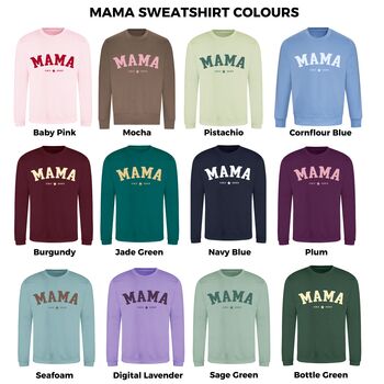 Personalised Mama Est Sweatshirt With Custom Name And Year New Mum Gift, 2 of 6