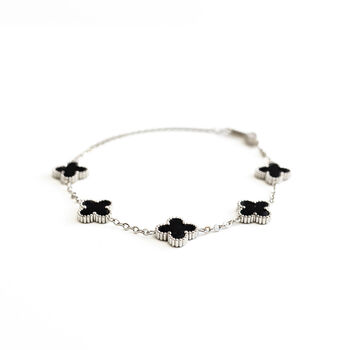 Clover Bracelet Silver/Black, 2 of 3