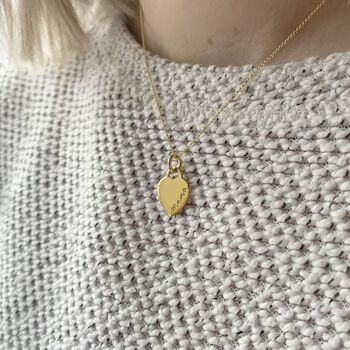 Yellow Gold ‘Mama’ Mini Heart Necklace, 2 of 6