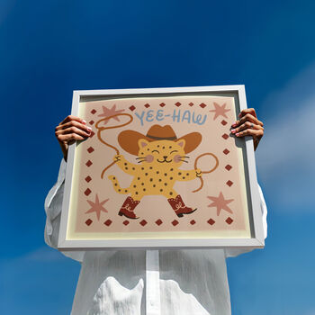 Yeehaw Western Print, Cowboy Cat, Nursery Print, 4 of 10