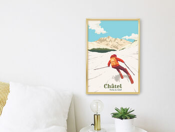 Chatel Ski Resort France Travel Poster Art Print, 3 of 8