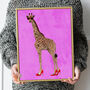 Custom Giraffe Wearing Heels Personalised Art Print, thumbnail 1 of 4