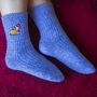 Cosy Pumpkin Personalised Cashmere Wool Bed Sock Gift, thumbnail 4 of 6