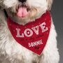 Personalised Love Is Dog Bandana, thumbnail 3 of 3