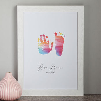 Personalised Child's Handprint And Footprint Print, 2 of 3