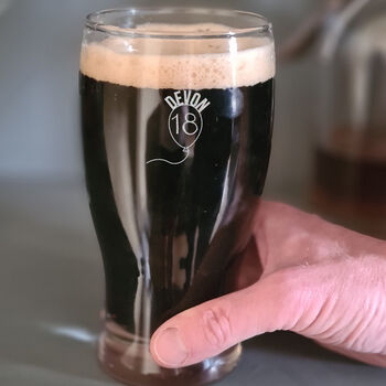Personalised 18th Birthday Gift Balloon Pint Glass, 7 of 9
