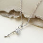Sterling Silver Delicate Rose Necklace, thumbnail 2 of 7