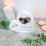 Personalised Sketch Pet Photo White Freestanding Heart, thumbnail 4 of 5