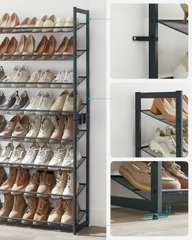Stackable Shoe Rack With Adjustable Shelves, 7 of 10