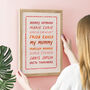 Personalised Iconic Women's Typography Print, thumbnail 1 of 4