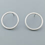 Large Recycled Silver Circle Studs, thumbnail 5 of 7