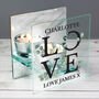 Botanical Love Wedding And Anniversary Glass Tea Light Holder, thumbnail 2 of 4