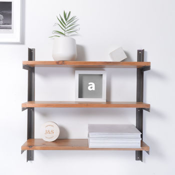 Reclaimed Wood And Steel Industrial Style Shelf Unit By EdgeInspired ...