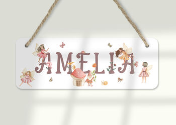 Personalised Fairy Garden Door Sign, Kids Bedroom Decor, 2 of 2