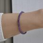 Dainty Amethyst Crystal Bracelet For Calm, Balance, thumbnail 1 of 4