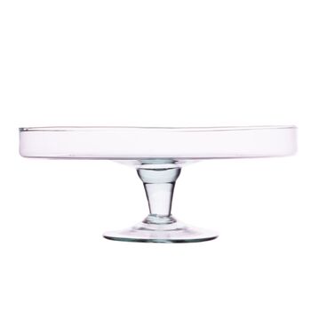 Recycled Glass Cake Stand | Two Styles | Optional Dome, 5 of 7