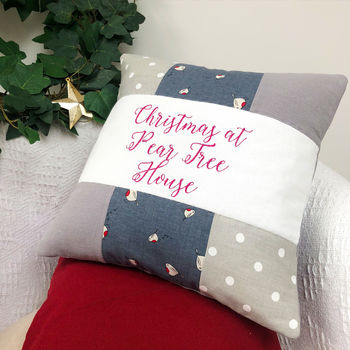 Robin Christmas Cushion, 2 of 5