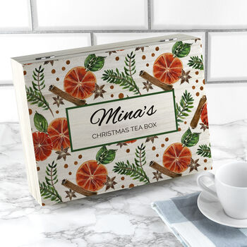 Personalised Christmas Spices Tea Box, 3 of 6