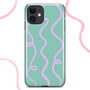 Squiggle Mint Green And Lilac Pattern Phone Case, thumbnail 5 of 9