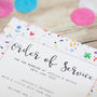 Colourful Confetti Wedding Stationery, thumbnail 10 of 12