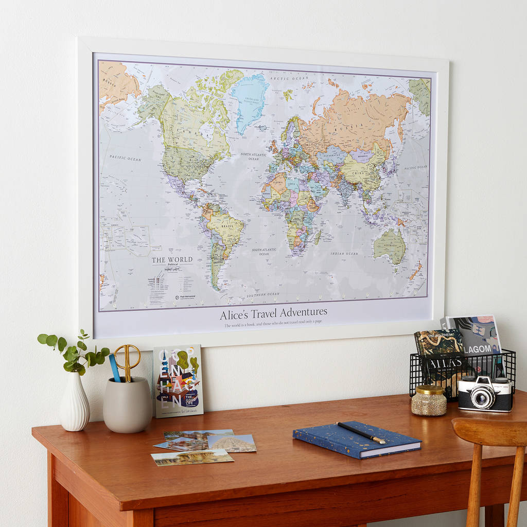 Personalised Classic World Map, 1 of 12