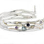 Silver Bangle With Blue Topaz, Iolite And Amethyst, thumbnail 7 of 9