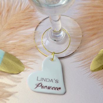 Prosecco Personalised Glass Charm, 2 of 5
