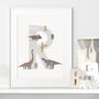 Dinosaur Letter And Name Personalised Print, thumbnail 3 of 6