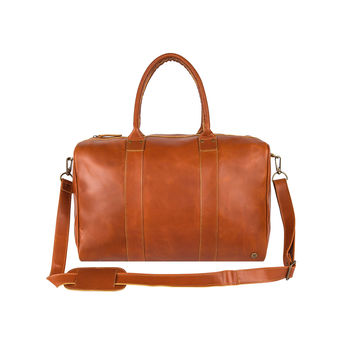 Personalised Buffalo Leather Cortes Compact Holdall, 2 of 9