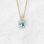 Genuine Aquamarine Necklace In 9ct Gold, thumbnail 1 of 12