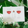 Wine, Bottle And Wine New Baby Card, thumbnail 3 of 7